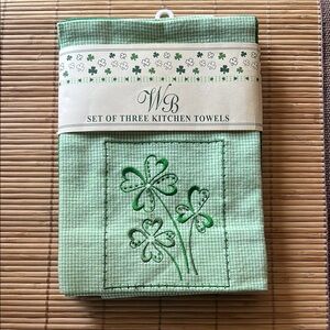 Green Kitchen Towels Set of Three
